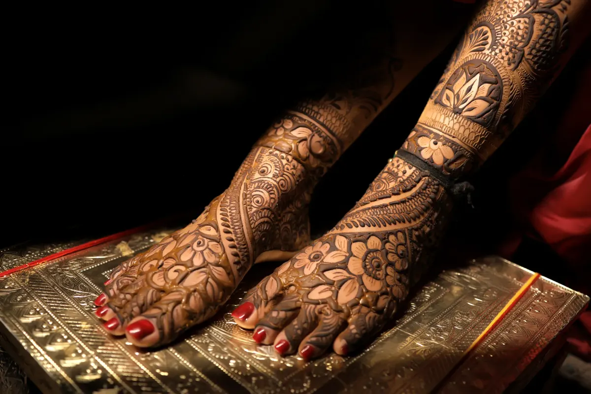 The Art of the Artisan Feet Henna on Chowki